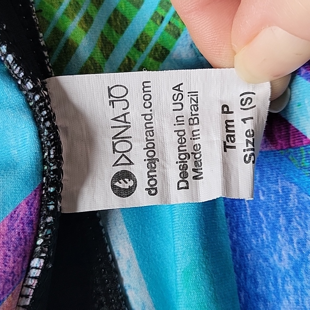 Sold Dona Jo Shakira tennis Skirt sz 1, Small seabreeze blue multi golf ruffles - Picture 3 of 5
